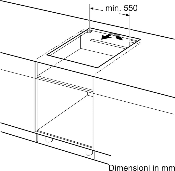 Bosch Elettrodomestici PUE611BB5J Serie 4 Induktionskochfeld, ohne Profile, Schwarz, 52,2 x 59,2 x 5