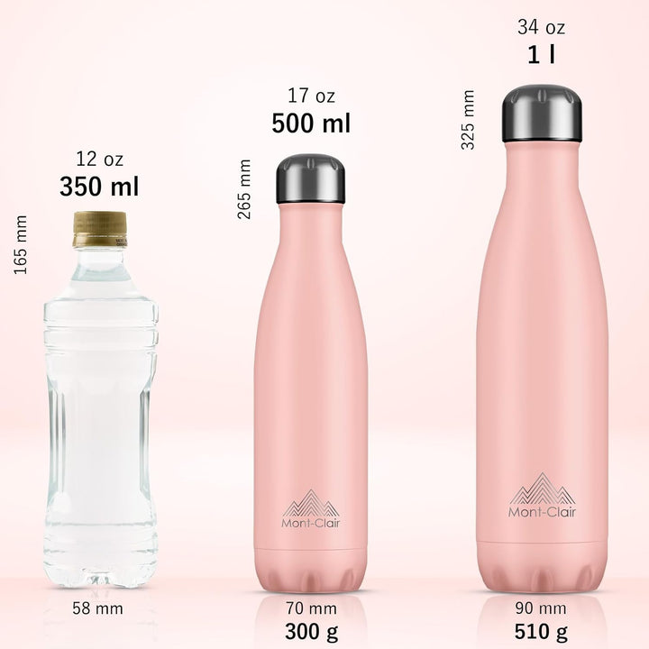 Mont-Clair Trinkflasche Edelstahl - Thermosflasche - BPA-freie - Water Bottle, Edelstahl trinkflasch