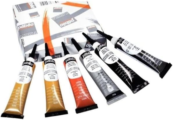 Pebeo 21483 Cerne Relief Malerei VI Trail 20 ml Box mit 6 Röhren verschiedene Farben
