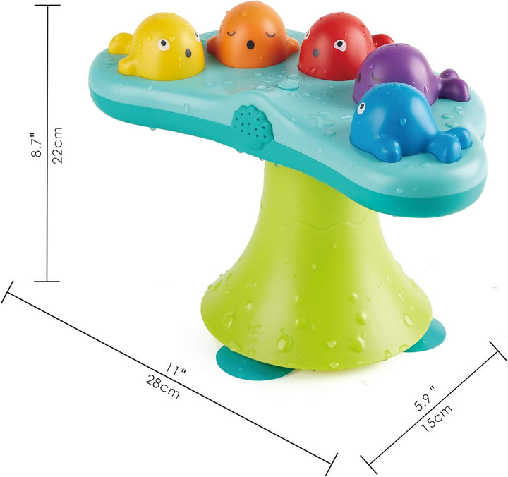 Hape Badespielzeug Musikalische Wale - mit 5 Melodien und Wasserfontänen, Badespielzeug mit Musik un