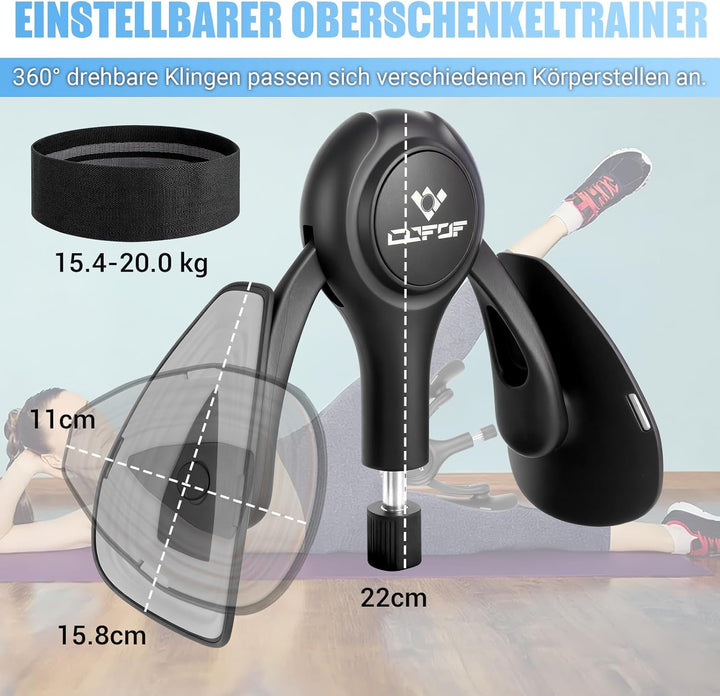 Oberschenkeltrainer, 15-70 lbs Beckenbodentrainer für Frau, Multifunktionaler Gesässtrainer, Po Trai