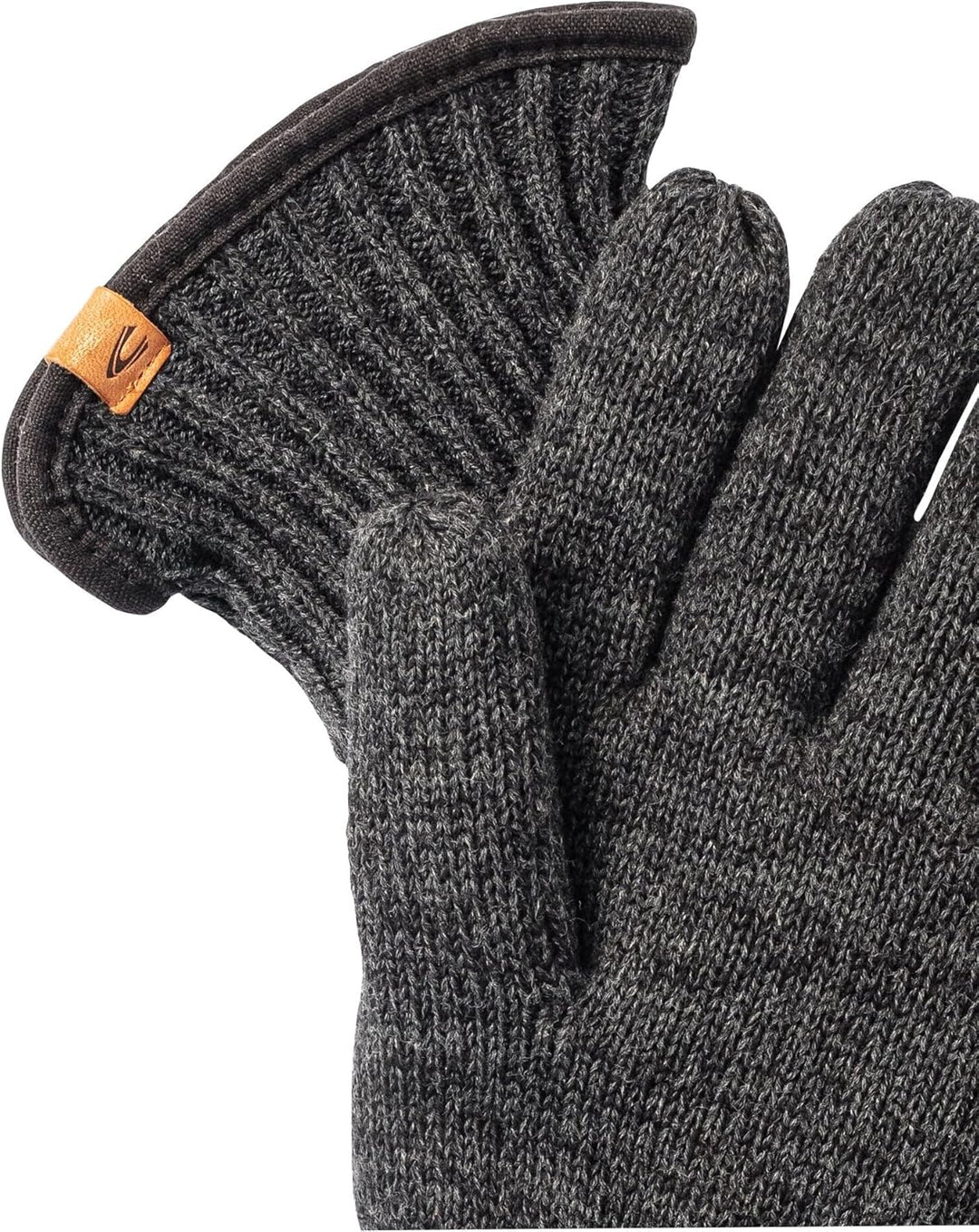 camel active Herren Strickhandschuhe mit warmen Futter M Dunkelgrau, M Dunkelgrau