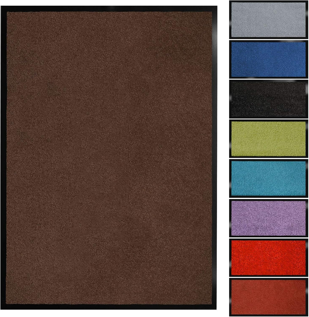 Floordirekt Schmutzfangmatte Monochrom | Fussmatte in 10 Grössen & 8 Farben | Türmatte für innen & a