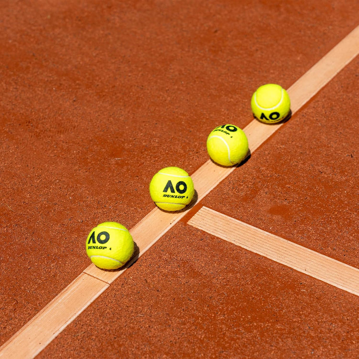 DUNLOP Tennisball Australian Open - für Sandplatz, Hartplatz und Rasen 2 x 4 Bälle, 2 x 4 Bälle