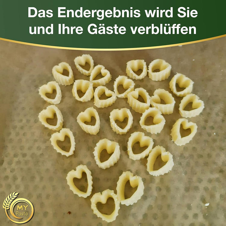 MY PASTA - Herz Rigati Herzen - Pastamaker Matrizen Pastadisc Avance Matrize für hausgemachte Pasta,