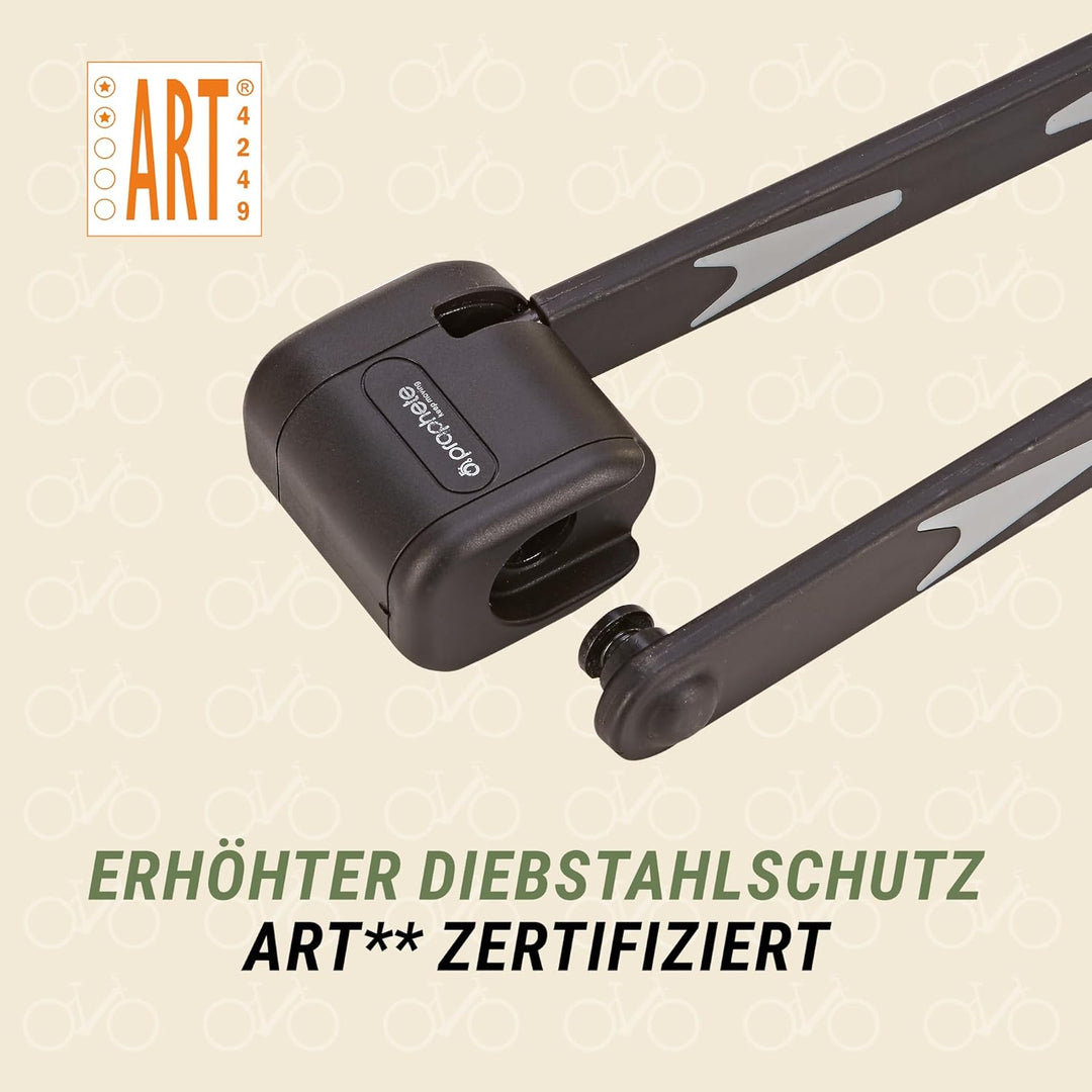 Prophete Fahrradschloss, Faltschloss, Art** Zertifiziert, Länge 90cm, Farbe schwarz