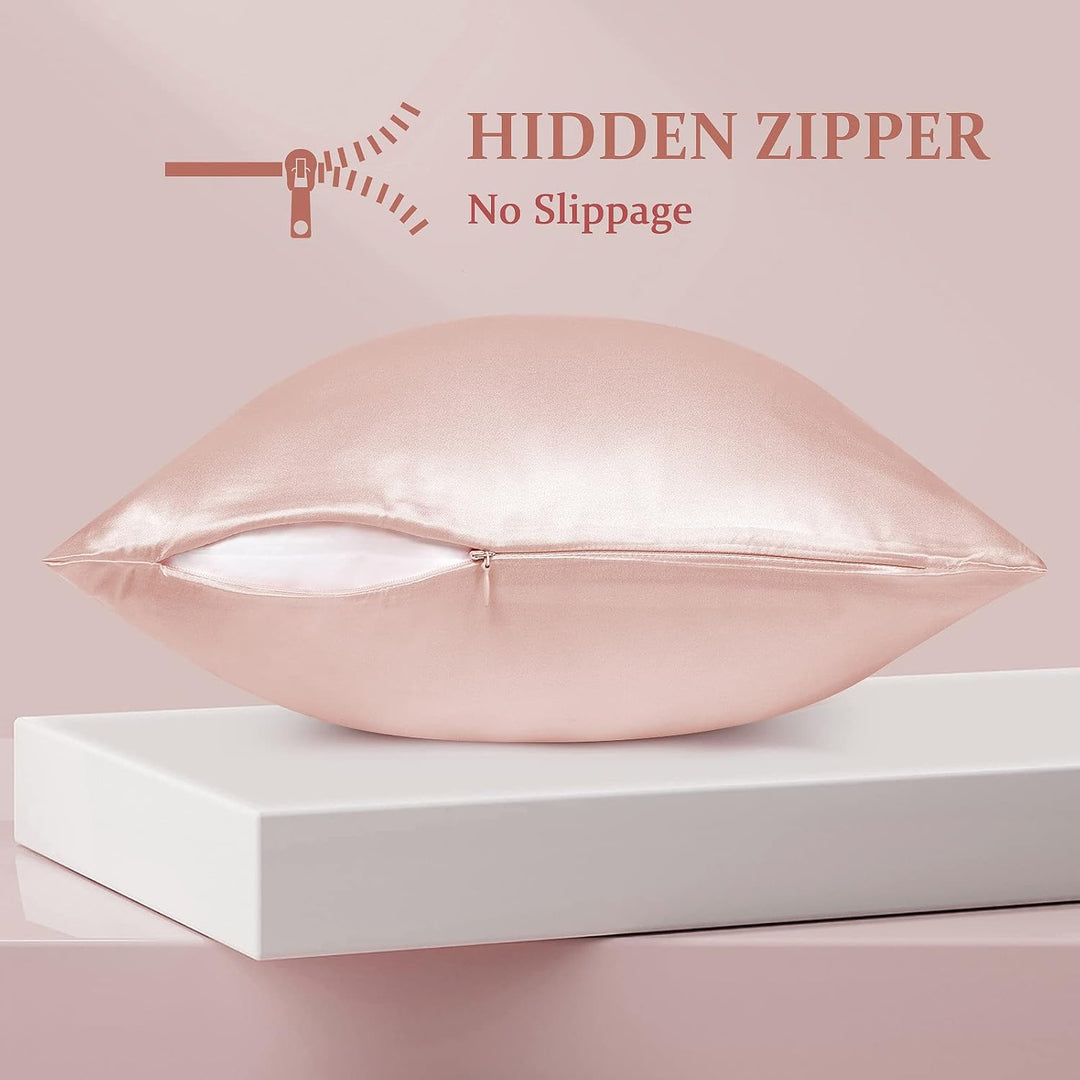 LULUSILK Kissenbezug für Haare und Haut, 100 % reine Seide, 16 Momme mit verdecktem Reissverschluss,