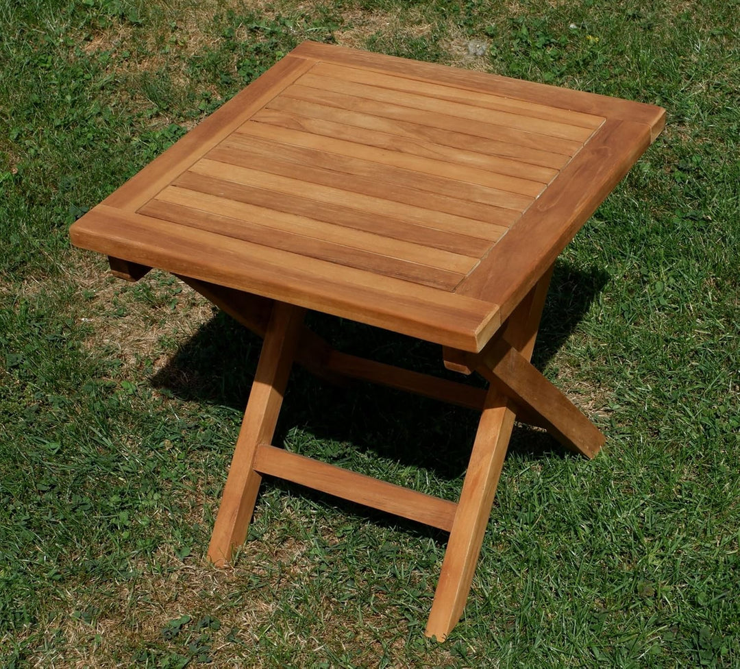 ASS Teak Klapptisch Holztisch Gartentisch Garten Tisch Beistelltisch 45x45cm Holz JAV-Picnic