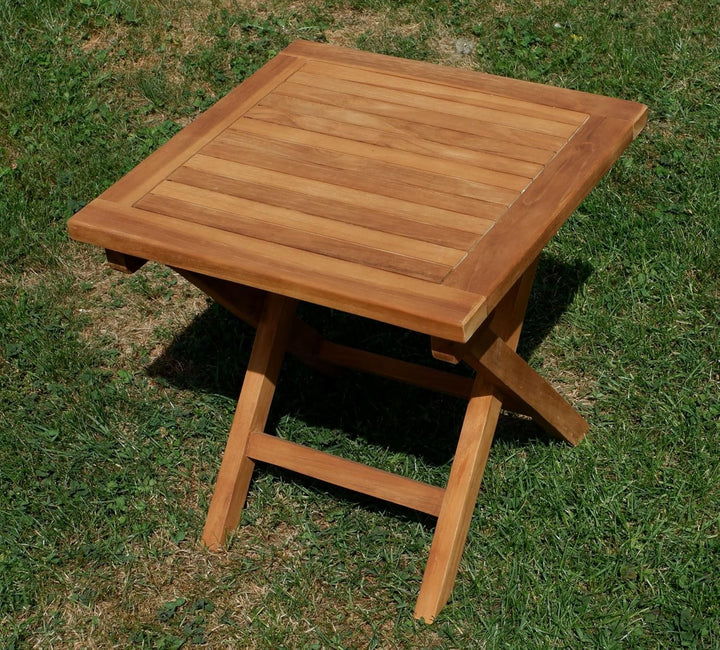 ASS Teak Klapptisch Holztisch Gartentisch Garten Tisch Beistelltisch 45x45cm Holz JAV-Picnic