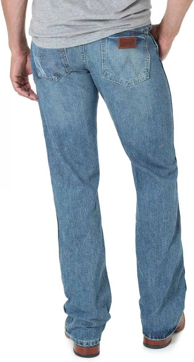 Wrangler Herren Jeans Hoher Bund W121EE36Y TEXAS STRETCH BRUSHED BACK 29W / 36L Wird Getragen., 29W