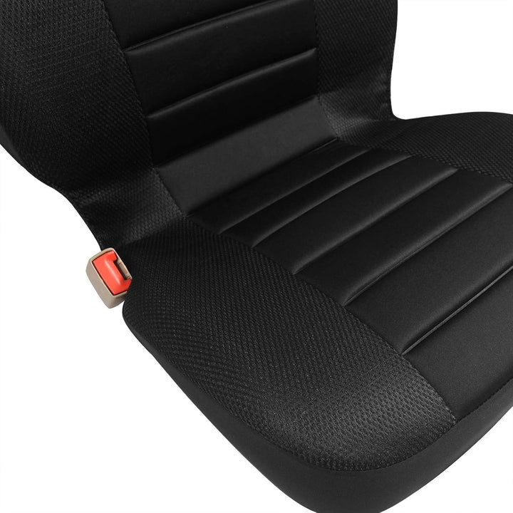 WOLTU AS7254-7 7er Sitzbezüge Auto Einzelsitzbezug universal Grösse, Komplettset, schwarz, Schwarz