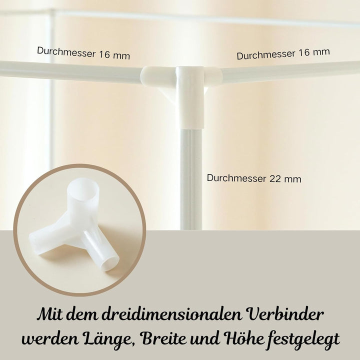 Weiss Himmelbett Gestell B140 x L200 x H200 cm Vier Poster Bettrahmen Aus Metall Betthimmel Rahmen V