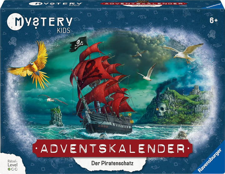 Ravensburger 20186 - Mystery Kids Adventskalender - Der Piratenschatz - Rätsel-Adventskalender für K