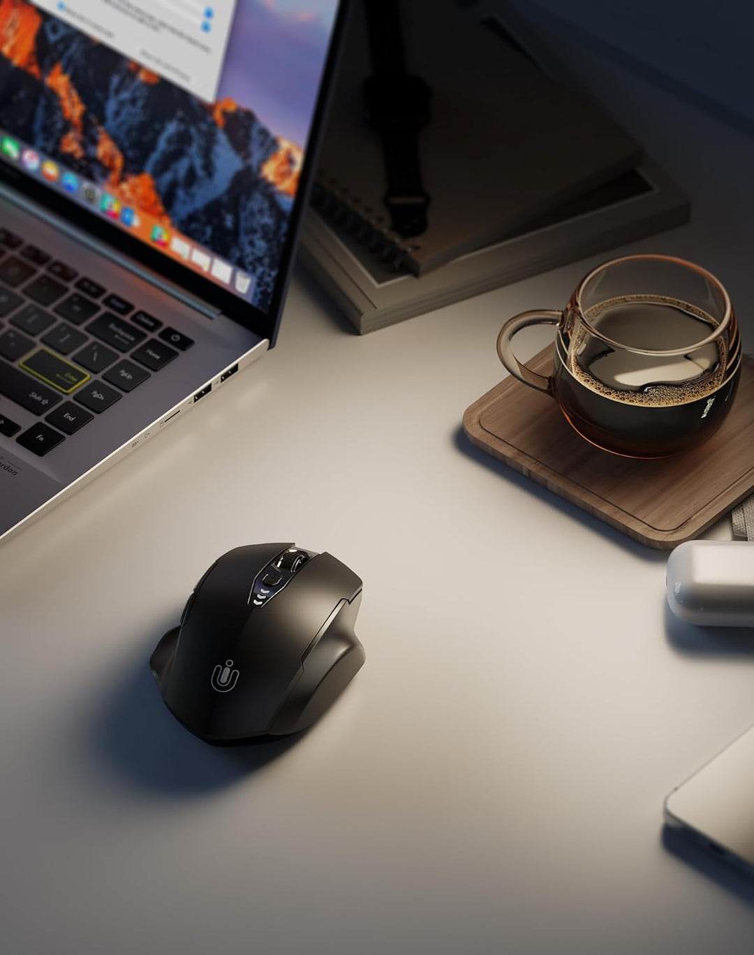 Uineer Bluetooth Maus, aktualisiert Maus kabellos Tri-Modus (BT 5.0/4.0+2,4 GHz), sichtbare Batterie