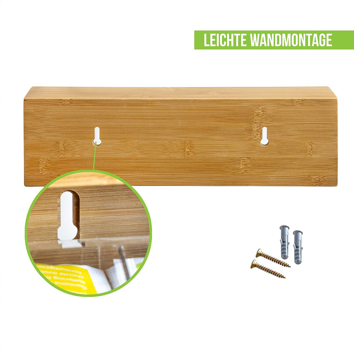 Teebeutel Aufbewahrungsbox Organizer - Teebox mit Kippdeckel zum Wand aufhängen - Teebeutelspender N