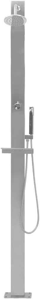 vidaXL Gartendusche Edelstahl Gerade