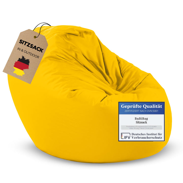 BuBiBag 2in1 Sitzsack L - XXL mit Füllung für Kinder & Erwachsene, Gaming Beanbag & Bodenkissen für