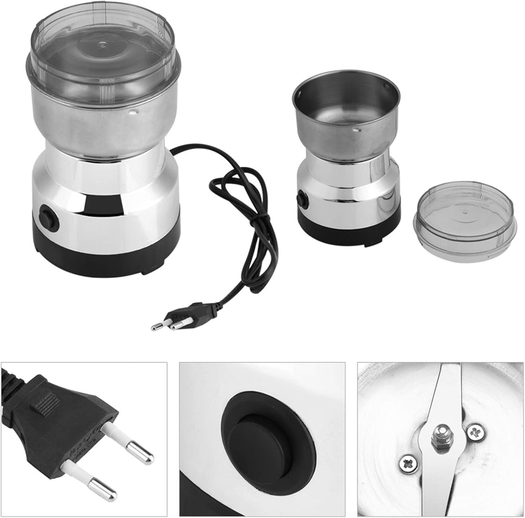 Kaffeemühle Elektrisch, Kaffeebohnen aus Edelstahl Getreide Mühle Kaffeemühle und Gewürzmühle mit Ed