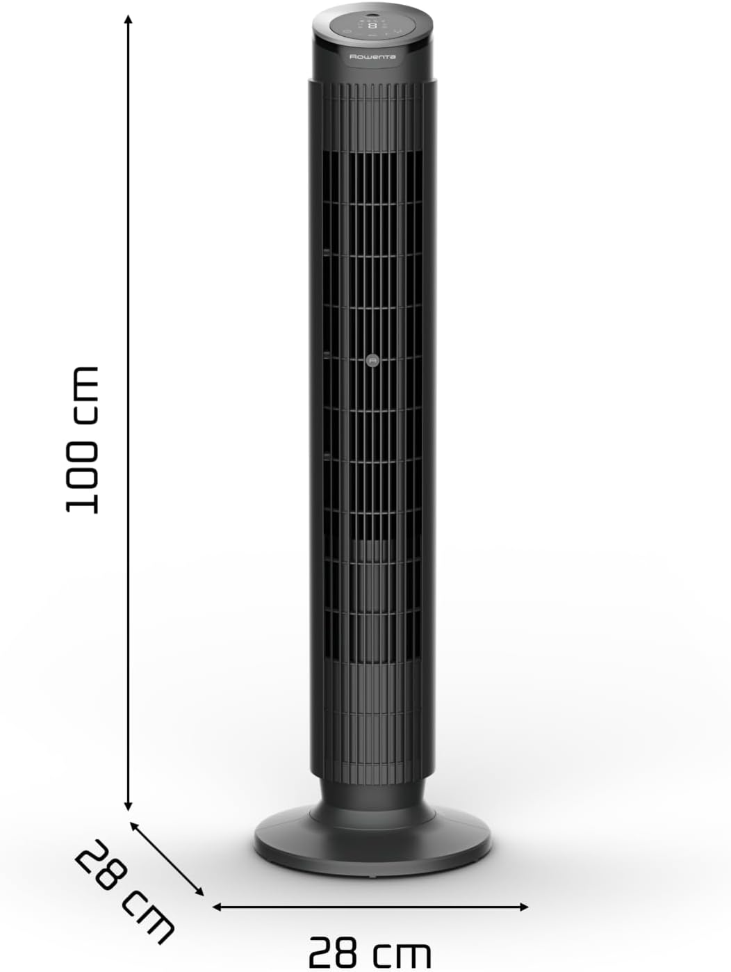 Rowenta Eole Silence Force, Tower Fan, Powerful Refreshment, Extremely Silent, Energy-Saving, Black
