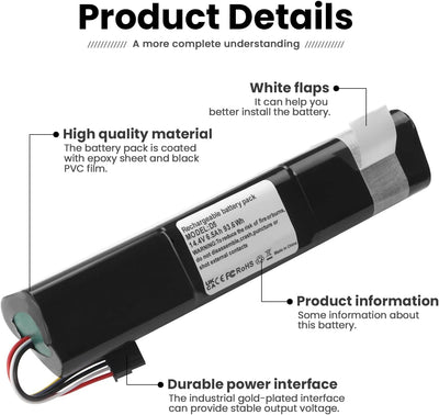 ANTIEE 6500mAh Akku für Neato Robotics D3 D4 D5 D6 D7 D3+ D301 D303 D5+ D502 D503 D701 D702 D703 D70