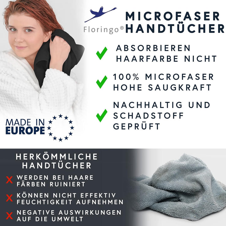 Moon 5er Pack Microfaser, Friseur, Handtücher, Salonhandtücher, ca. 30x50 cm von Floringo mit saugst