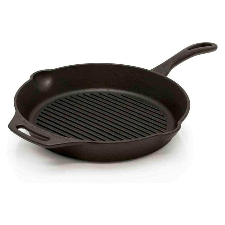 Petromax Grill-Feuerpfanne mit 2 Henkeln - Grillpfanne aus Gusseisen für alle Herdarten, Gasflamme,