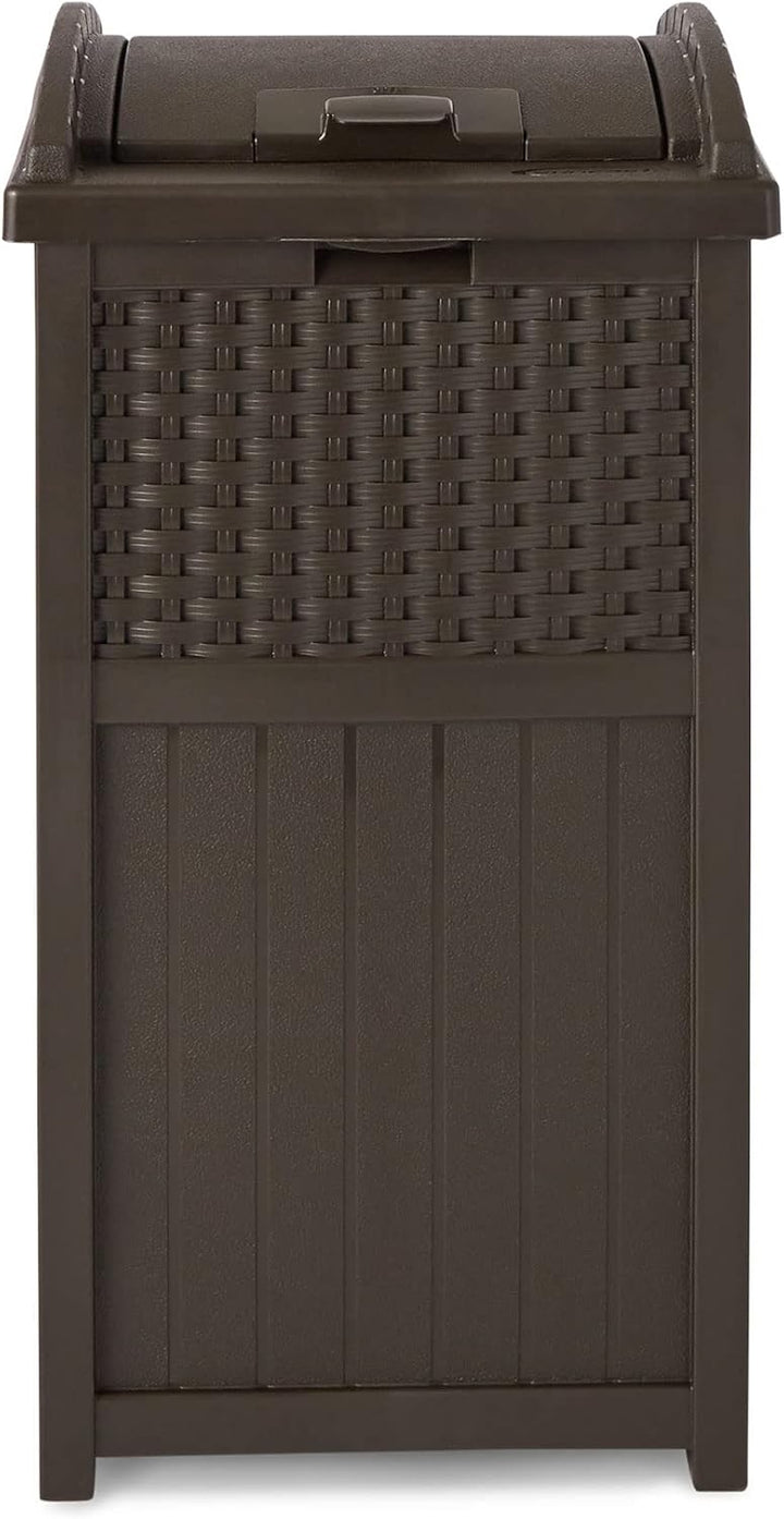 Suncast, 125-Liter gewerblicher Outdoor-Mülleimer mit Deckel für 114–125-Liter-Müllsäcke, geeignet f