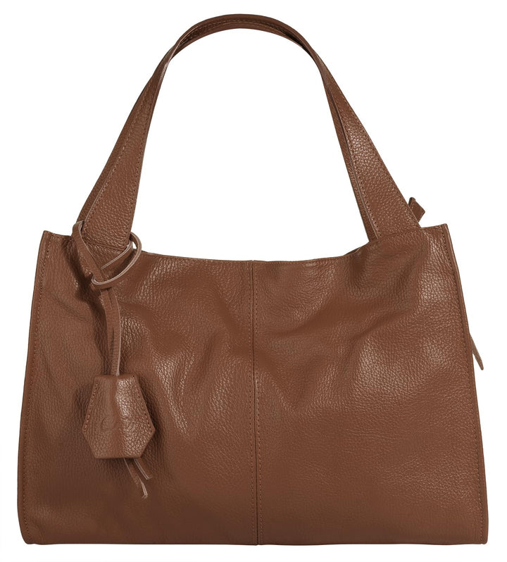 Shopper Echt Leder Damen Made in Italy, Smartphonefach, Ledertasche Damen, Handtasche Echtleder, Umh