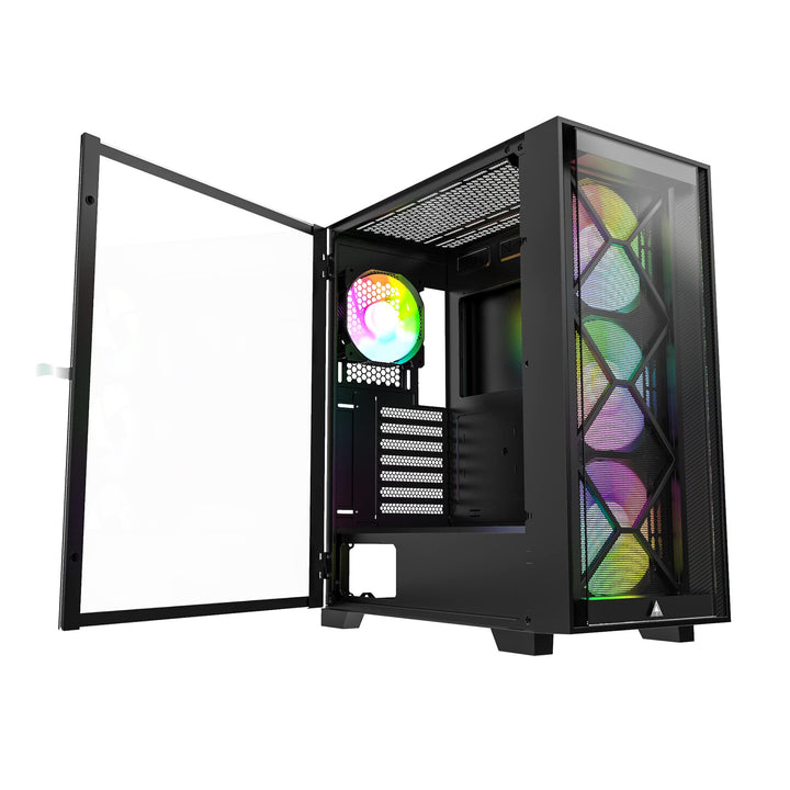 Montech AIR 1000 Premium, Midi-Tower, Tempered Glass, schwarz AIR 1000 PREMIUM Schwarz Black, AIR 10