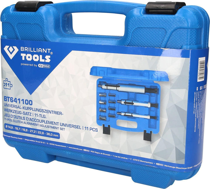 BRILLIANT TOOLS BT641100 Universal-Kupplungszentrierwerkzeug-Satz | 11-tlg. [Powered by KS TOOLS]
