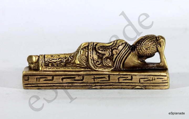 Esplanade Beste Qualität Messing Buddha - Schlafen Liegender Buddha - Messing Metall Statue Figur Id