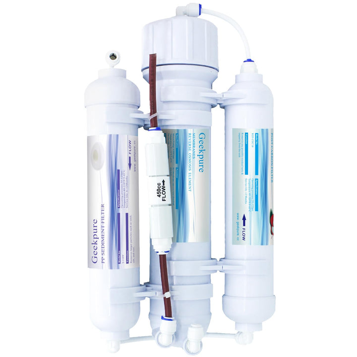 Geekpure 3-Stufiges Tragbares Aquarium Arbeitsplatten Umkehrosmose Wasserfiltersystem-100GPD
