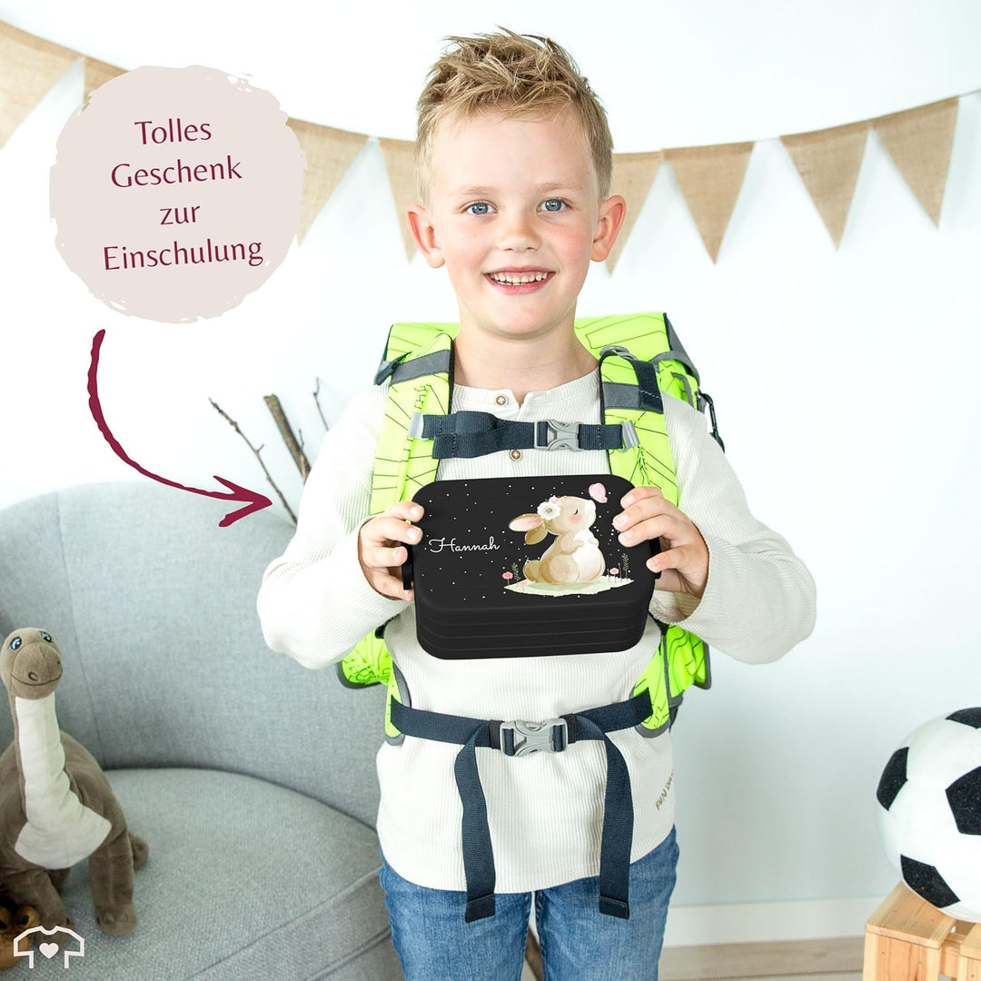 Kinder Bento Box Midi Lunchbox für Mepal Bentobox - Hasen - Brotdose Süsser Hase personalisiert I La