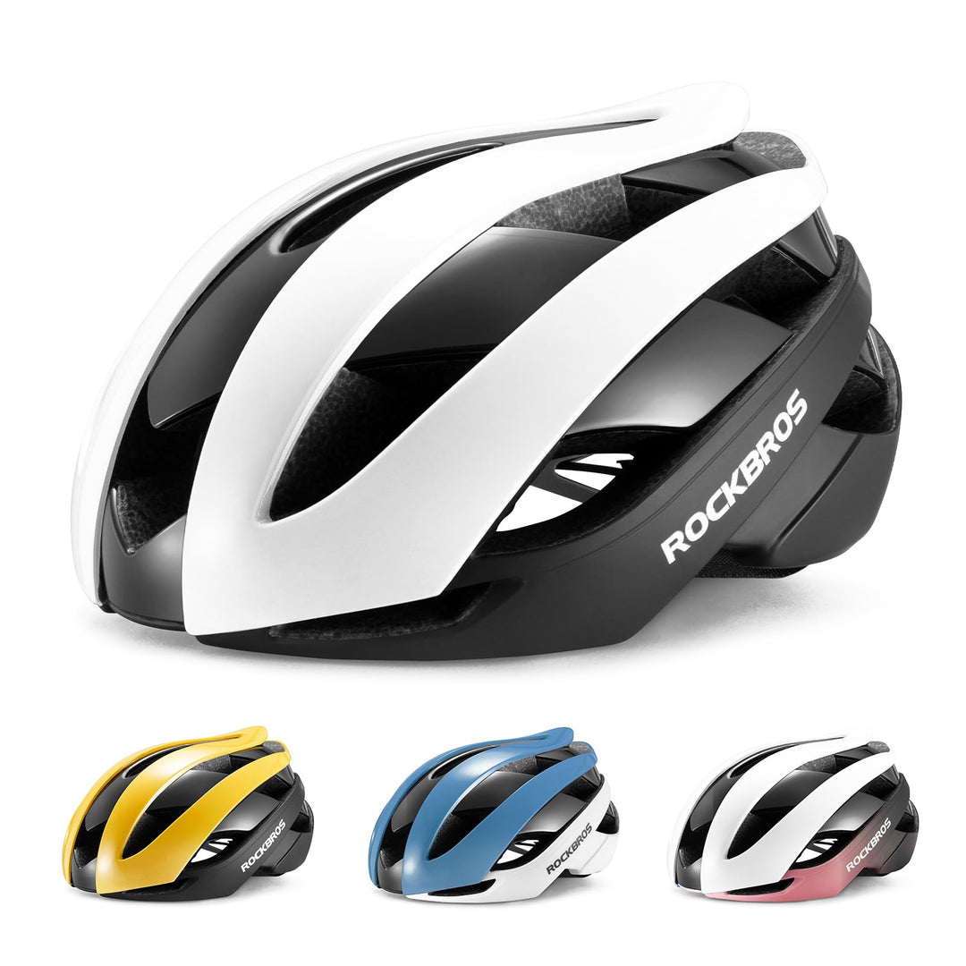 ROCKBROS Fahrradhelm Rennradhelm Leichter Radhelm M/L 55-61 cm Verstellbarer Allround-Helm Belüftung