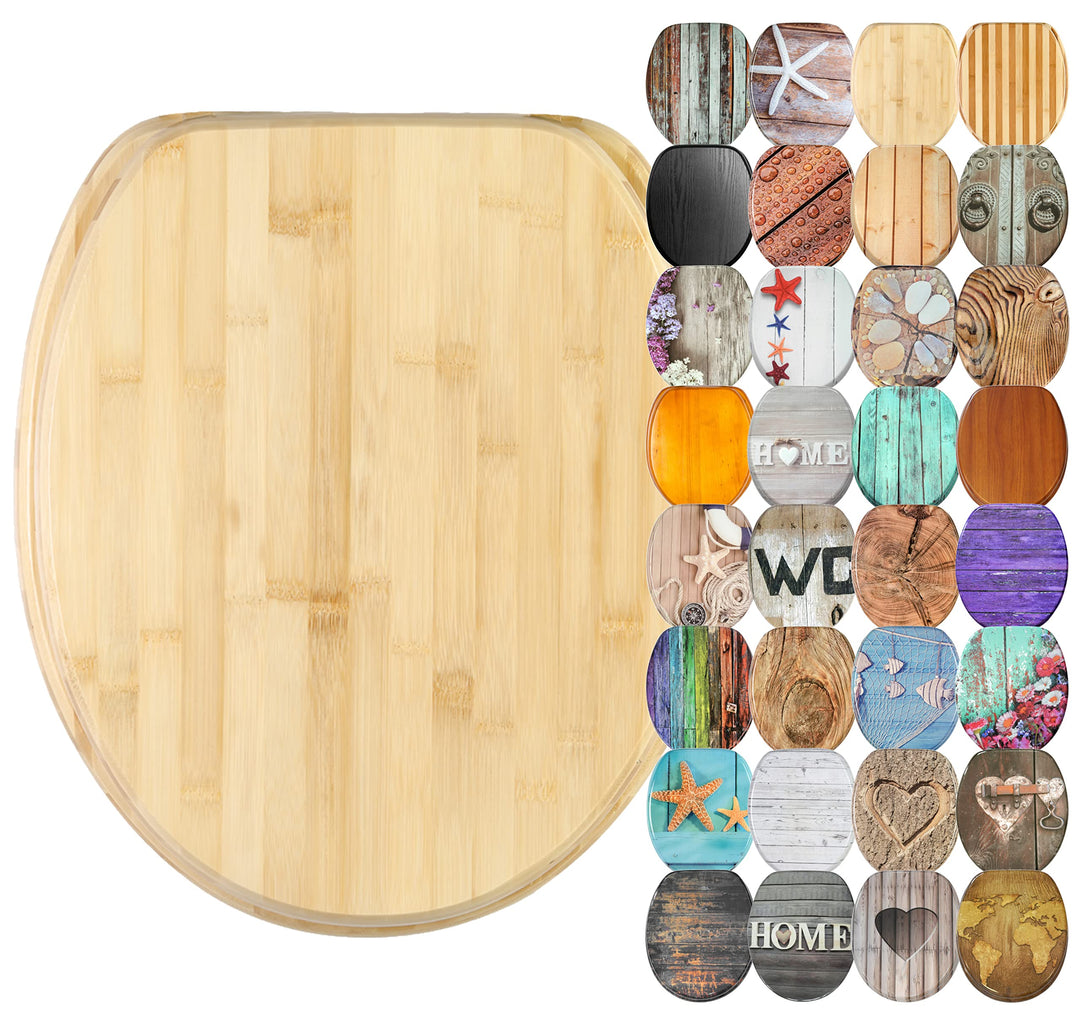 Sanilo WC Sitz mit Absenkautomatik, viele schöne Holz Toilettendeckel zur Auswahl, hochwertige und s