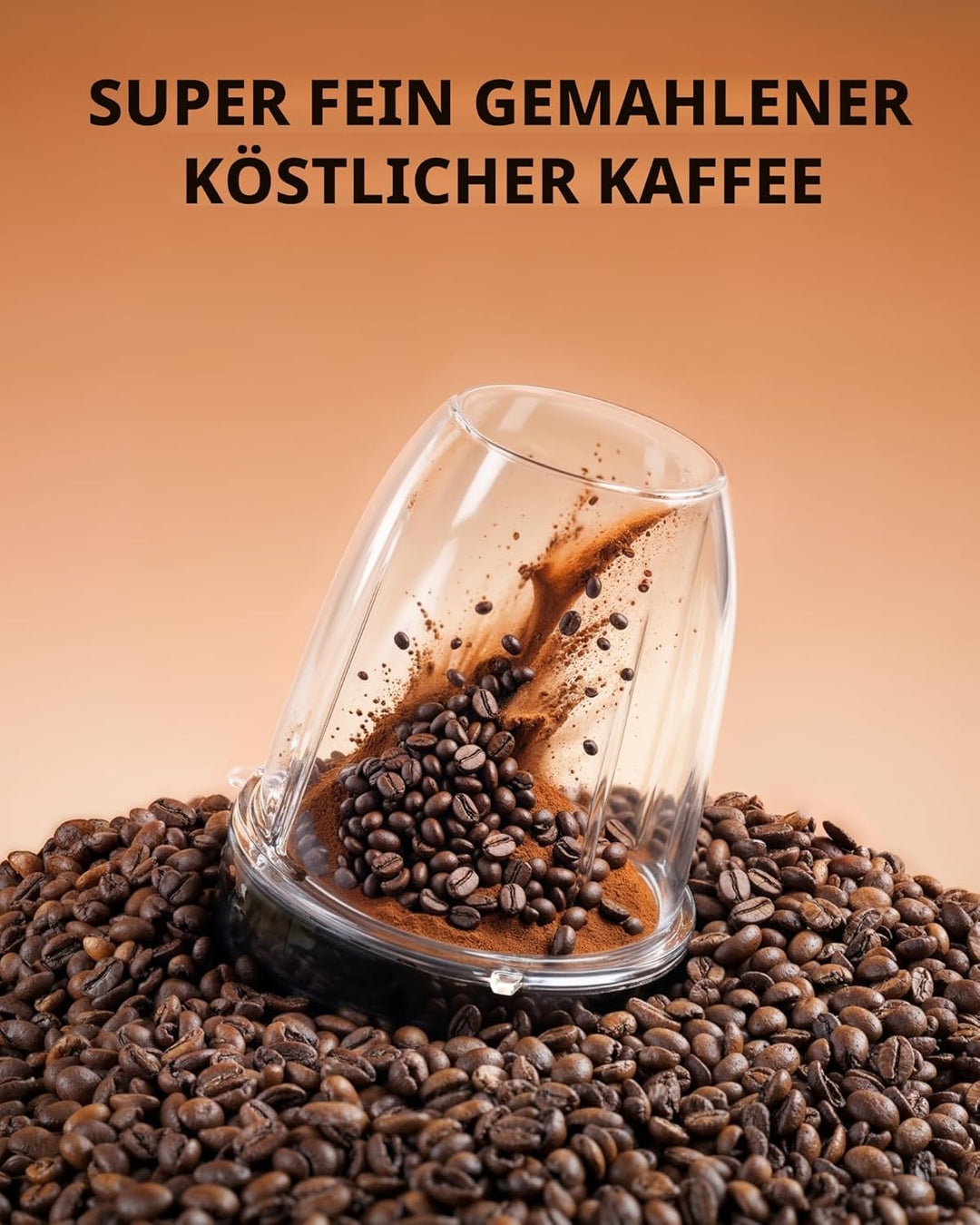 Sangcon 1000 W Mixer für Smoothies, Mixer für die Küche mit 3 Tassen + 2 Auslaufabdeckungen + 1 Aufb