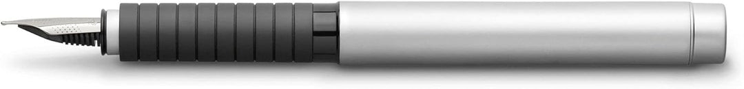 Faber-Castell 148521 - Füllfederhalter Basic Metall matt, Feder F, Silber, 1 Stück silber matt Fülle
