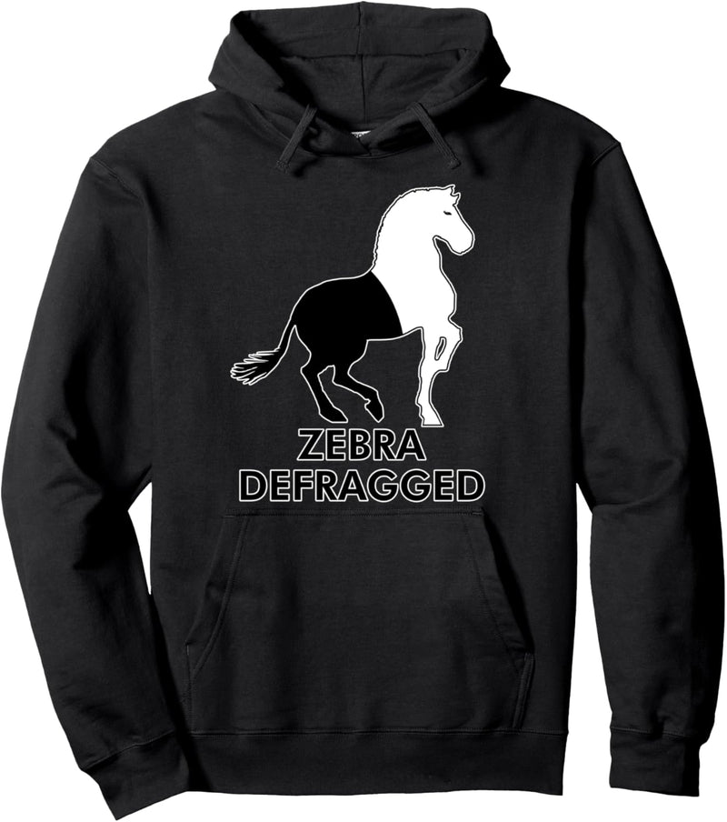 Zebra Defragged Programmer Humor Lustiger Computer-Witz Pullover Hoodie