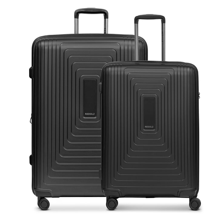 REDOLZ Hartschalen Koffer-Set-2-teilig | M Trolley 46 x 30 x 66 cm - 3,7 kg + L Trolley 52 x 34 x 77