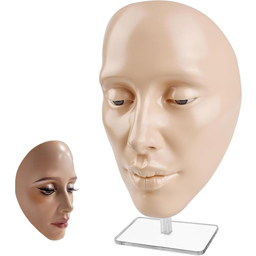 Schminkpuppe, Schminkkopf Für Mädchen, Silikon Make-Up-Übungs Gesicht, Wiederverwendbares Make Up Üb