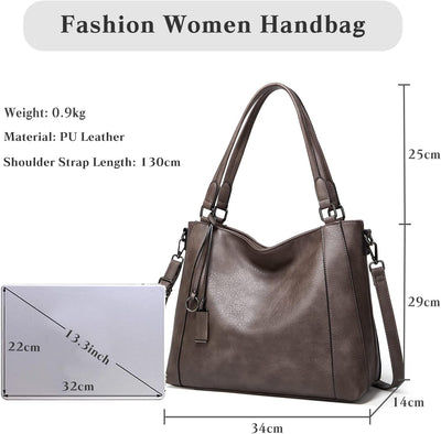 FANDARE Damen Handtasche Wasserdicht Henkeltaschen Umhängetaschen PU-Leder Tote Beutel Schultertasch