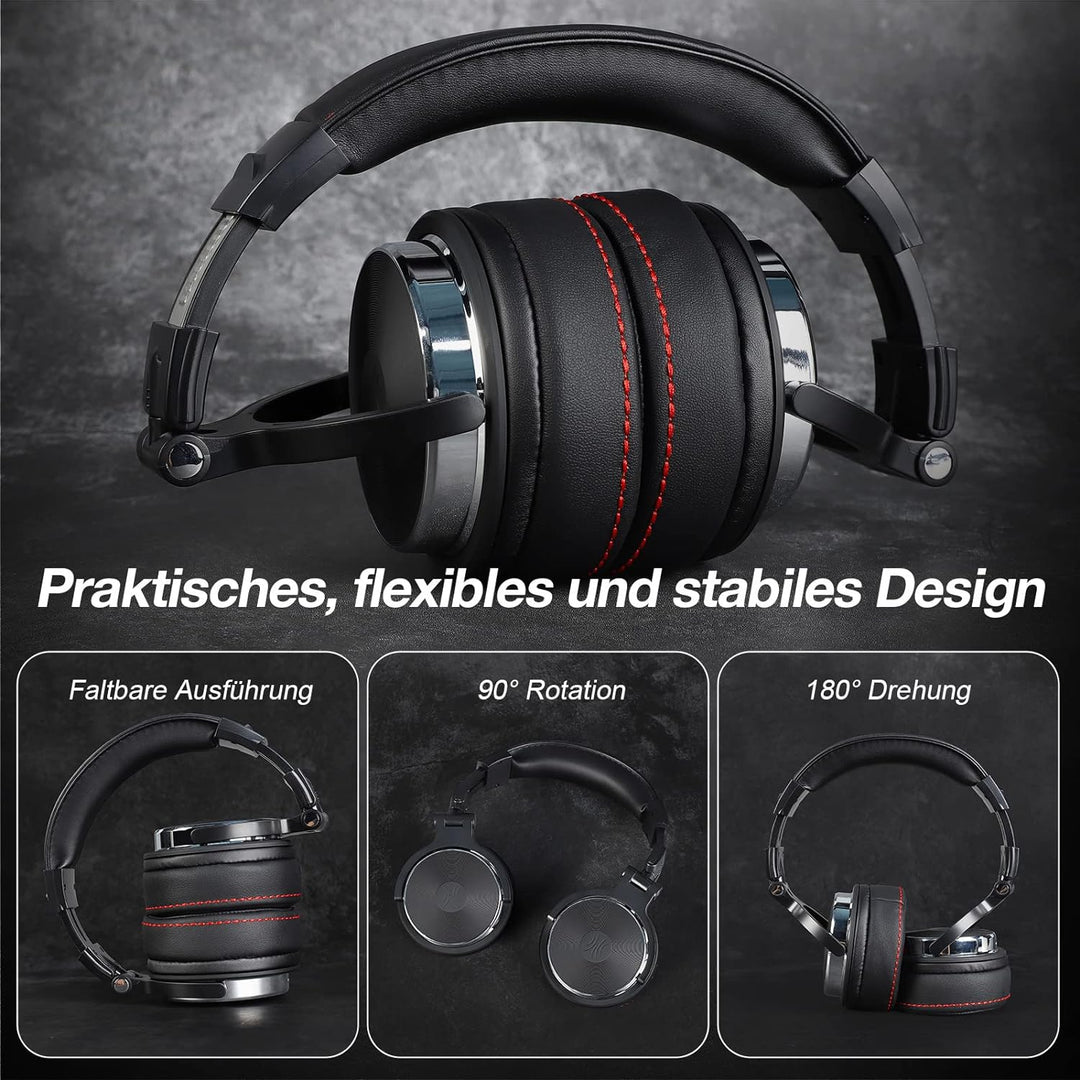 OneOdio Over Ear Kopfhörer mit Kabel, HiFi Studiokopfhörer mit Hi-Res, 50mm Treiber, Share-Port, Gro