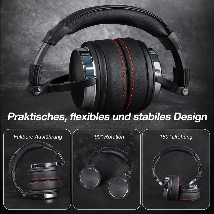 OneOdio Over Ear Kopfhörer mit Kabel, HiFi Studiokopfhörer mit Hi-Res, 50mm Treiber, Share-Port, Gro