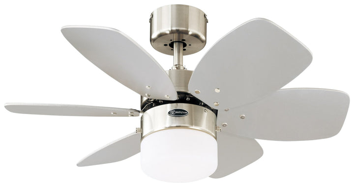 Westinghouse Lighting 76cm Deckenventilator Flora Royale mit Einzelleuchte und sechs Flügeln, Ausfüh