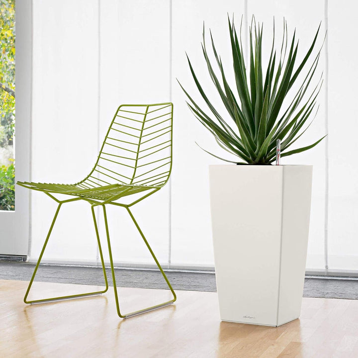 LECHUZA CUBICO Premium 30 silber metallic 18185 29.5x29.5x56.5 cm Silber Metallic, 29.5x29.5x56.5 cm