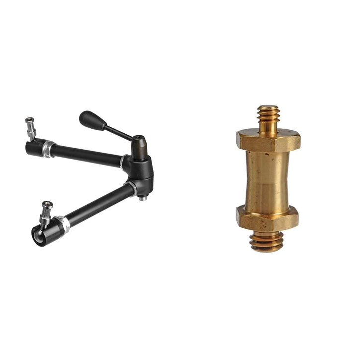 Manfrotto Magic Arm ohne Zubehör & Kamerazapfen für Super Clamp 037 Bundle mit Kamerazapfen, Bundle