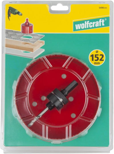 wolfcraft Bi-Metall-Lochsäge I 5498000 I Für Trockenbaumaterialien, Holz, Kunststoffe und Metalle, S