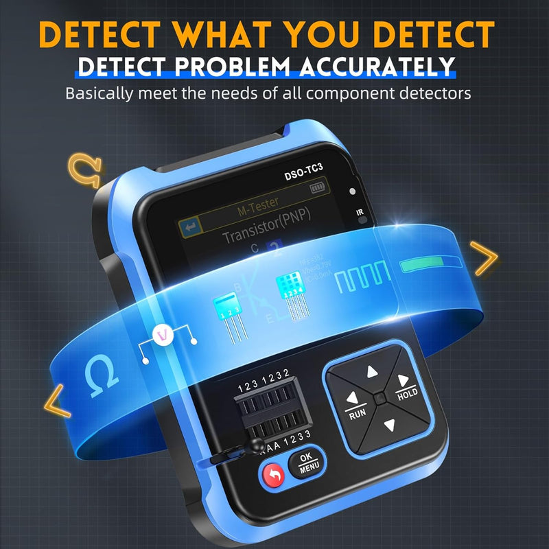 Jadeshay Oszilloskop, DSO-TC3 3-in-1 tragbares digitales Handoszilloskop, Transistortester und Signa