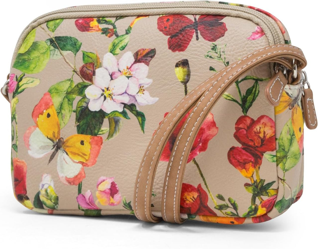 MultiSac Damen Mini Dynamic Umhängetasche Crossbody, Einheitsgrösse Schmetterling Floral, Butterfly/