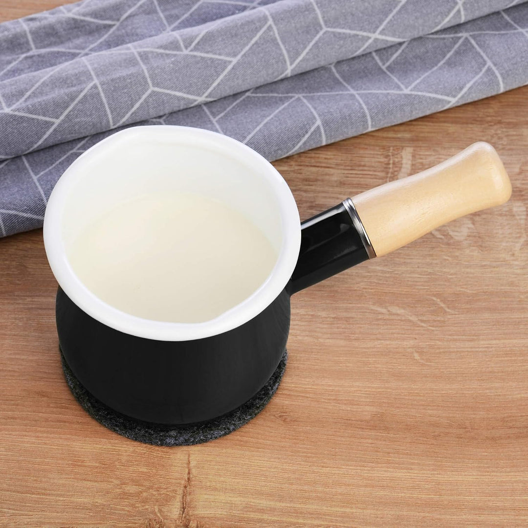 GRÄWE Milchtopf,450 ml, grau, Induktionsgeeignet, Sossentopf, Butterpfännchen, Mokkakanne, Stielkass